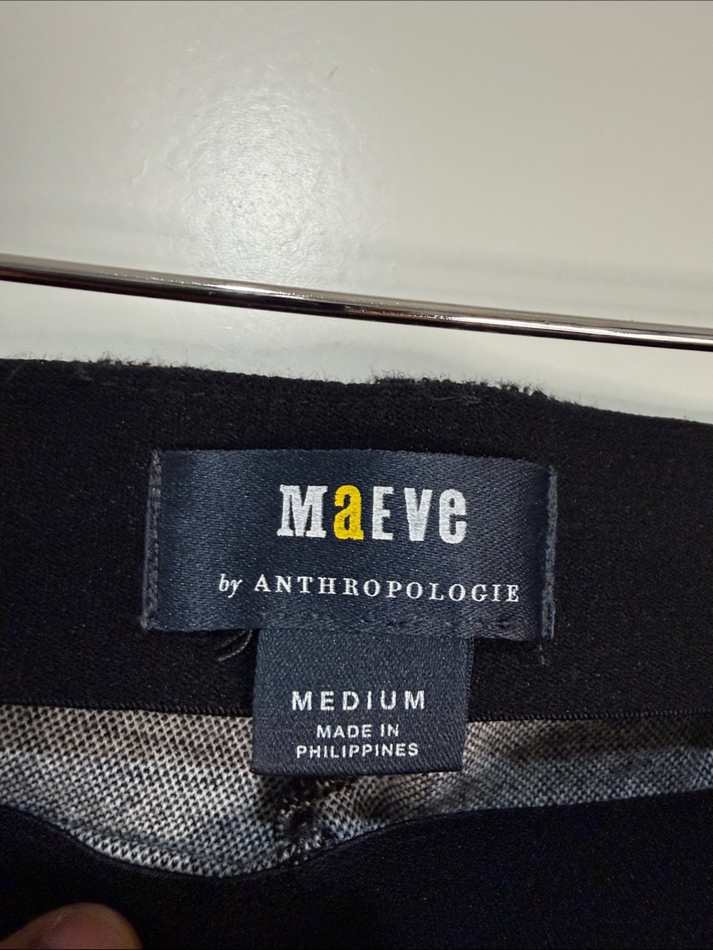 Maeve Black and White Plaid Flare Pants - Picture 3 of 3